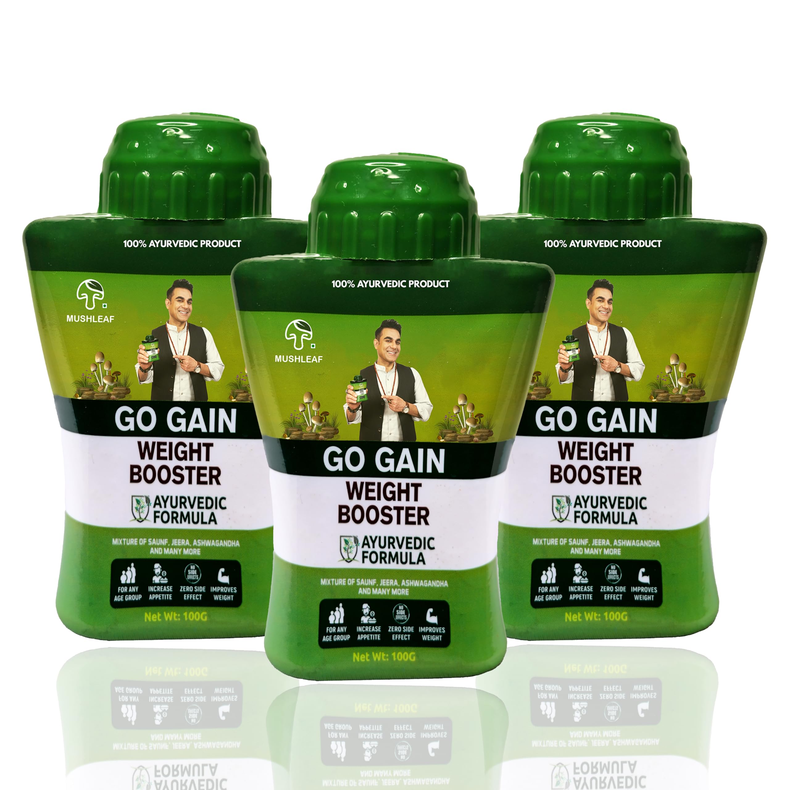 Mushleaf Plus Go Gain Weight Booster Powder 100 Gram Ayurvedic Blend For Men, Women, And Adults, Enhances Stamina, Boosts Appetite, And Promotes Overall Wellness(Pack Of 1) (B0CCLFLR82) Amazon Price History, Amazon Price Tracker