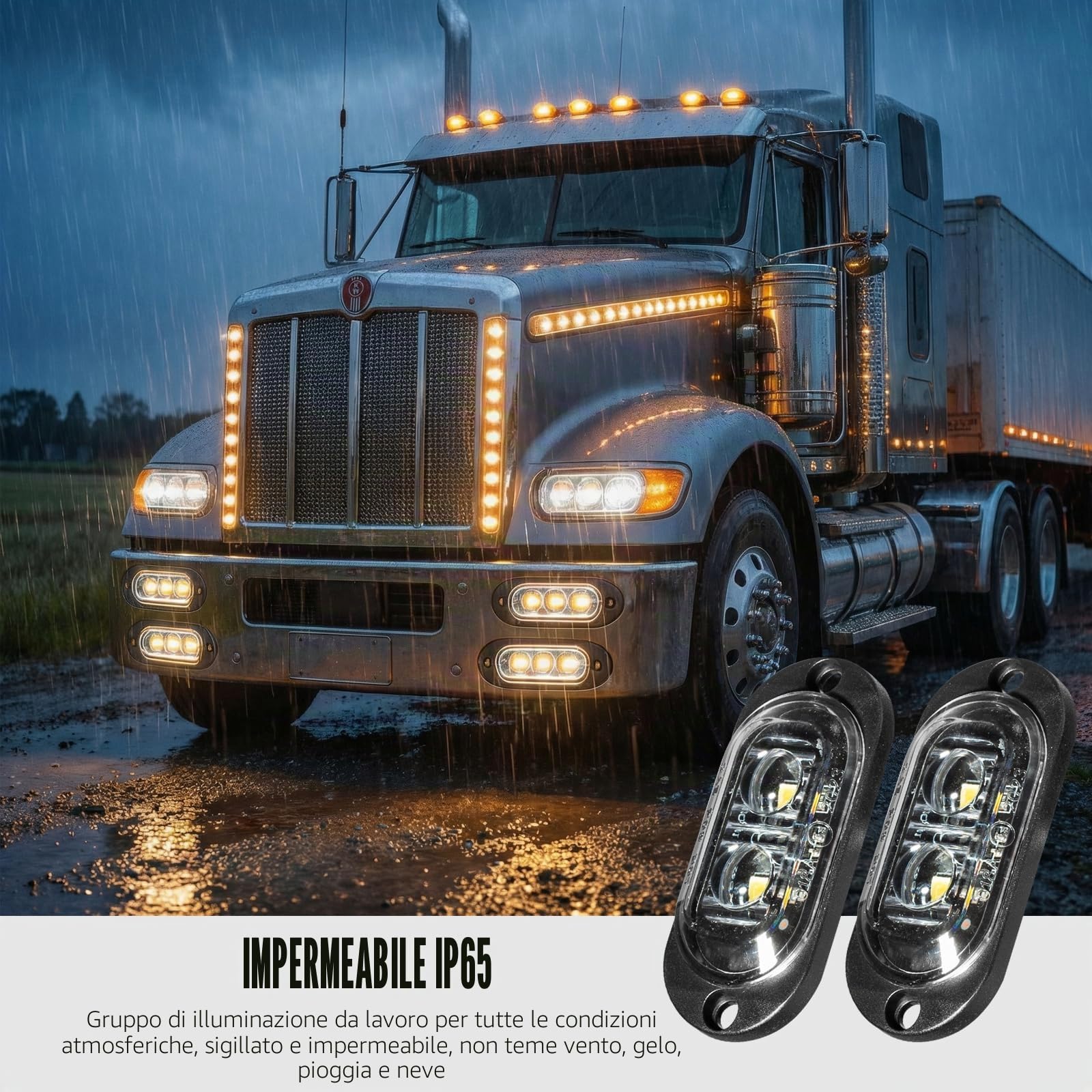 Catekro 10x Luci Ingombro LED 12V-24V, con 2 LED, Impermeabile, Bianco | Luci Ingombro Camper Ripetitori Laterali a Filo per Auto Indicatori Laterali Universali per Camion Furgone Roulotte Barche