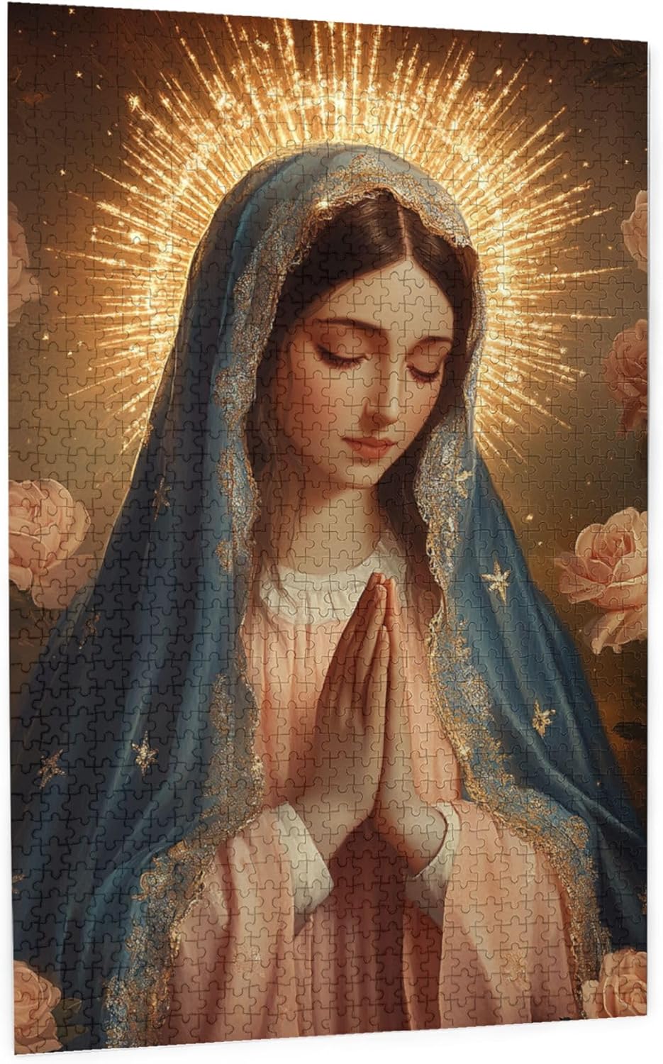 1000 Pieces of Adult Wooden Puzzle - Virgin Marys,Divine Presence Illustration,Festive & Relaxing,Perfect for Creative Minds,Piece Fit Together Perfectly,Enjoy The Jigsaw Solving Process