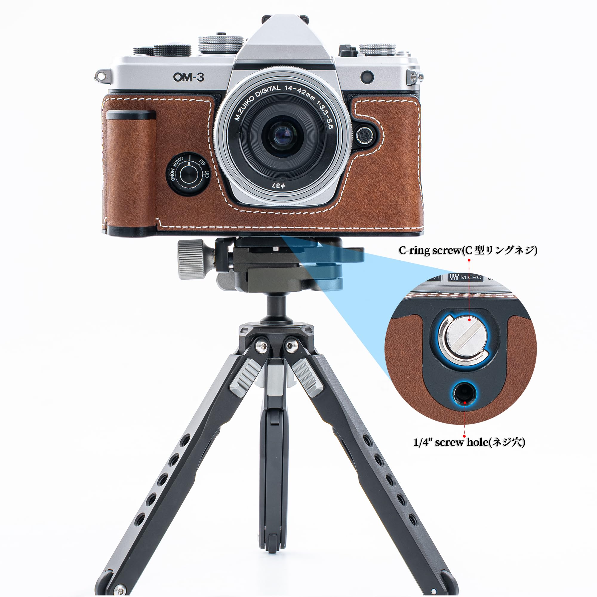 新品 本革 OM SYSTEM（オーエムシステム） OM-3用 カメラケース Amazon | RYDSCAM カメラケース 、 対応 OM SYSTEM OM-3 OM3 、 専用本
