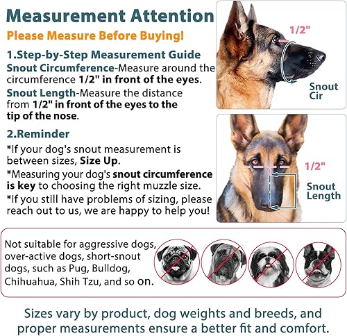 Miniatura 2 de Bozal para perro, bozal de malla para perros grandes, medianos y pequeños, bozales suaves para morder, masticar ciertos ladridos, cubierta bucal