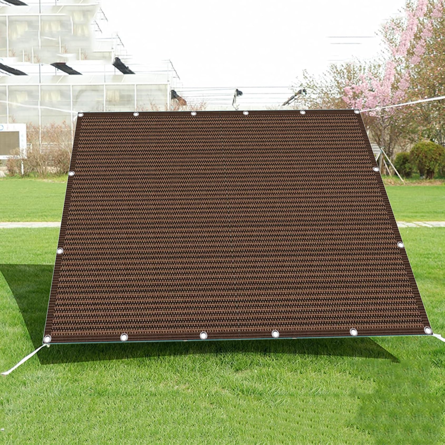 Filet d'ombrage de jardin marron 240 x 460 cm pour vos repas en plein air
