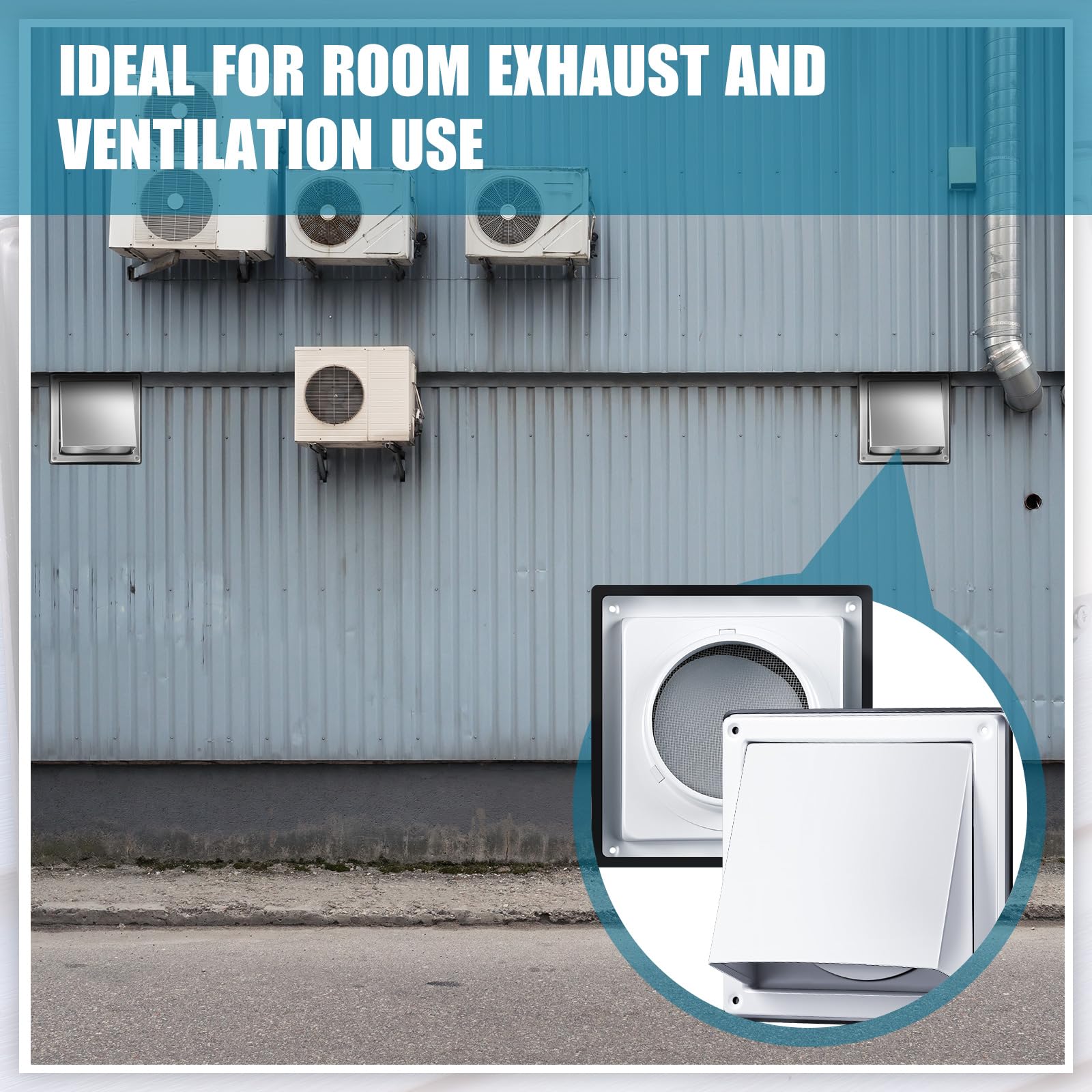 Gisafai Cubierta de ventilación para secadora de 4 pulgadas para exteriores con pantalla de acero inoxidable, cubierta de ventilación de escape para secadora de pared, tapa externa, solapa acolchada