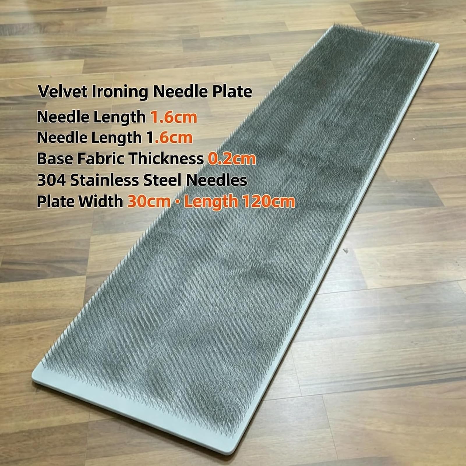 Tabla De Planchar De Acero Inoxidable para Terciopelo, Herramienta De Planchado De Telas A Prueba De Aplastamiento con Agujas Finas De 16 Cm, Tabla De Acabado para Terciopelo, 30cm