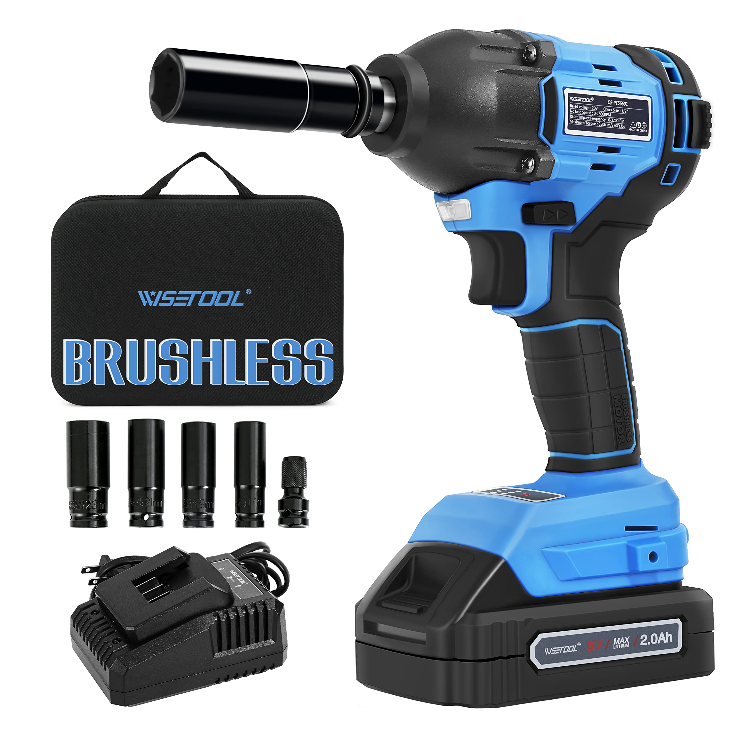 Buy 20V Cordless Impact Wrench 1/2 inch,Brushless Power Impact Wrench