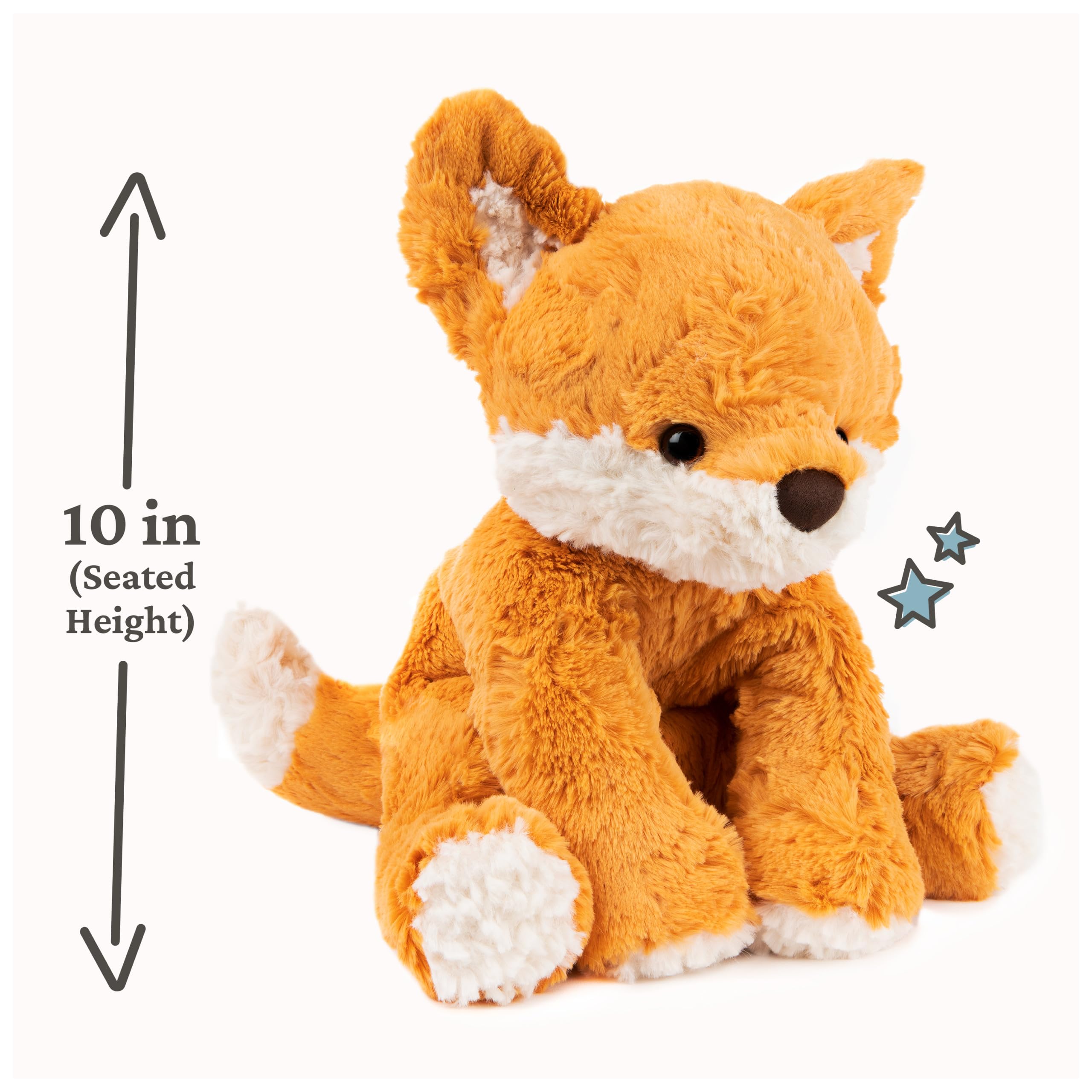 GUND Cozys Collection Fox Stuffed Animal Plush Toy for Ages 1 and Up, Orange, 10”