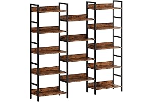 IRONCK Bookcases and Bookshelves, Space-Saving Library Book Shelves with Baffles