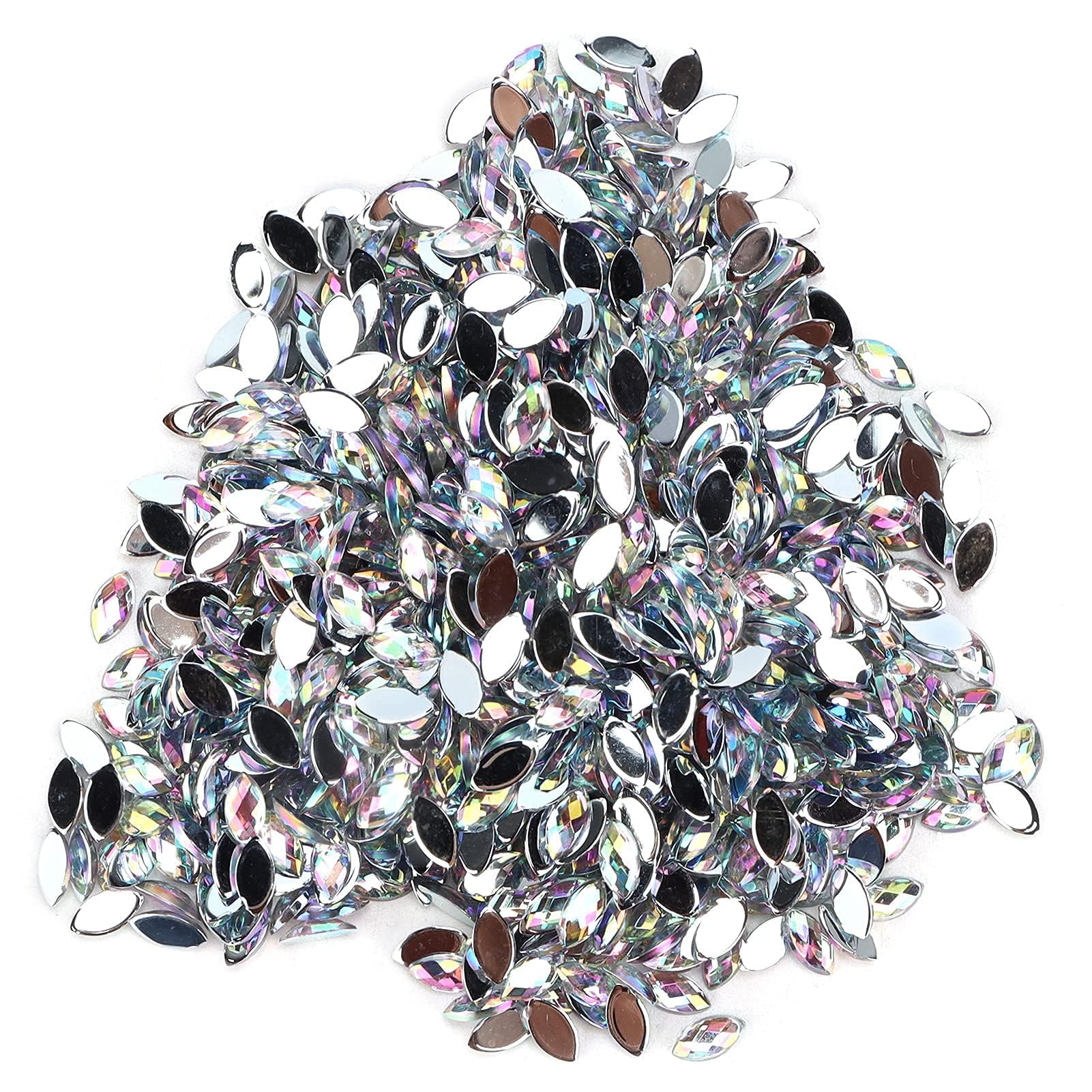 Cristal facetado de diamantes de imitación de ojo de caballo Pssopp de alta claridad 1000 u.