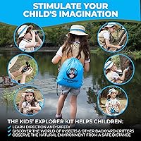 Vista 4 de Kit de explorador para niños con chaleco y sombrero de safari para niños de 7 a 12 años - Disfraz de safari y disfraz de guardián de zoológico