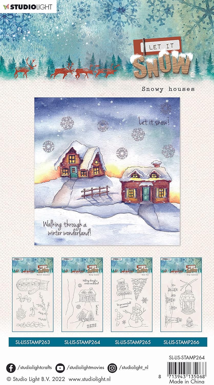 Studio Light Let It Snow Clear StampsNr. 264, Snowy Houses