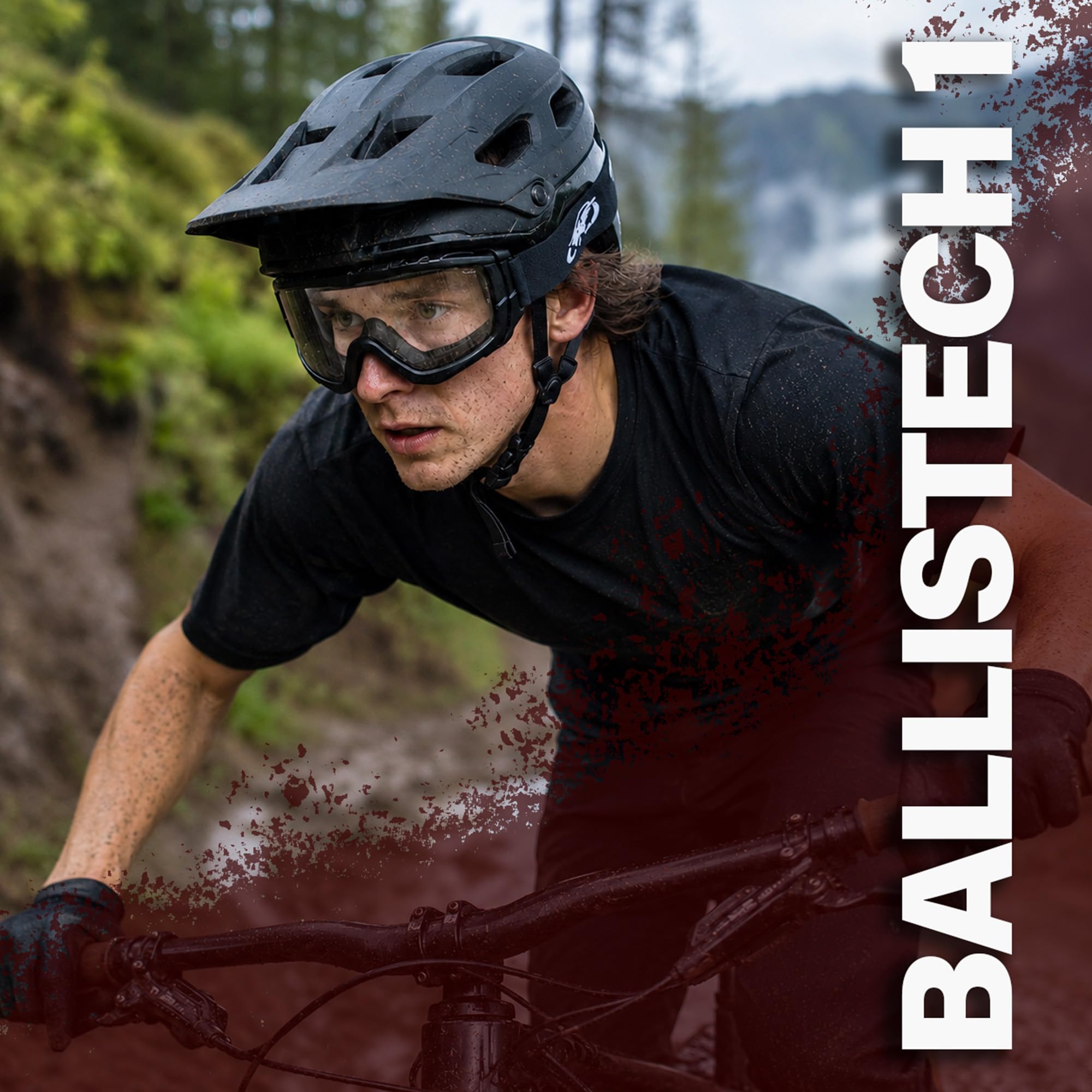 Global Vision Eyewear Ballistech 1 Lunettes de sécurité avec Cadre Noir Mat et Clair Verres antibuée