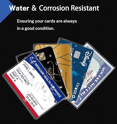Miniatura 5 de Fundas protectoras para tarjetas de Medicare, protector de tarjetas de seguridad social, fundas de plástico transparente de PVC resistente al agua