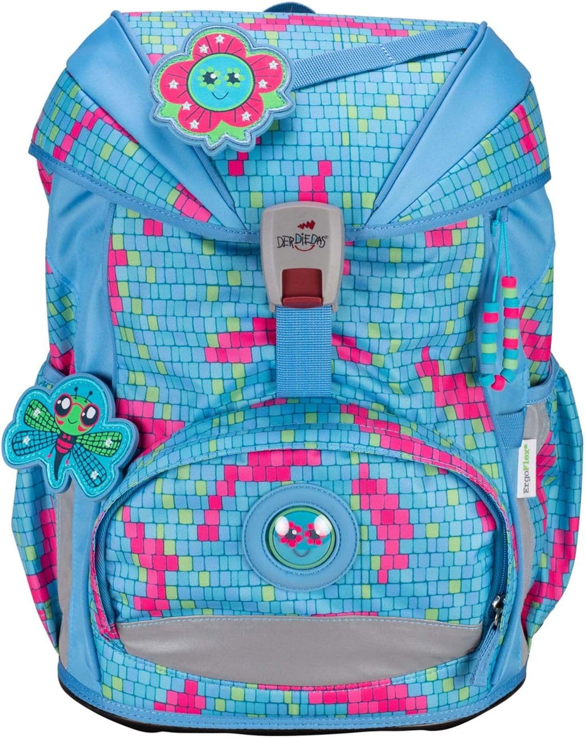 DerDieDas ErgoFlex Schulranzenset 5-teilig Happy Pixel, Happy Pixel, ErgoFlex Set