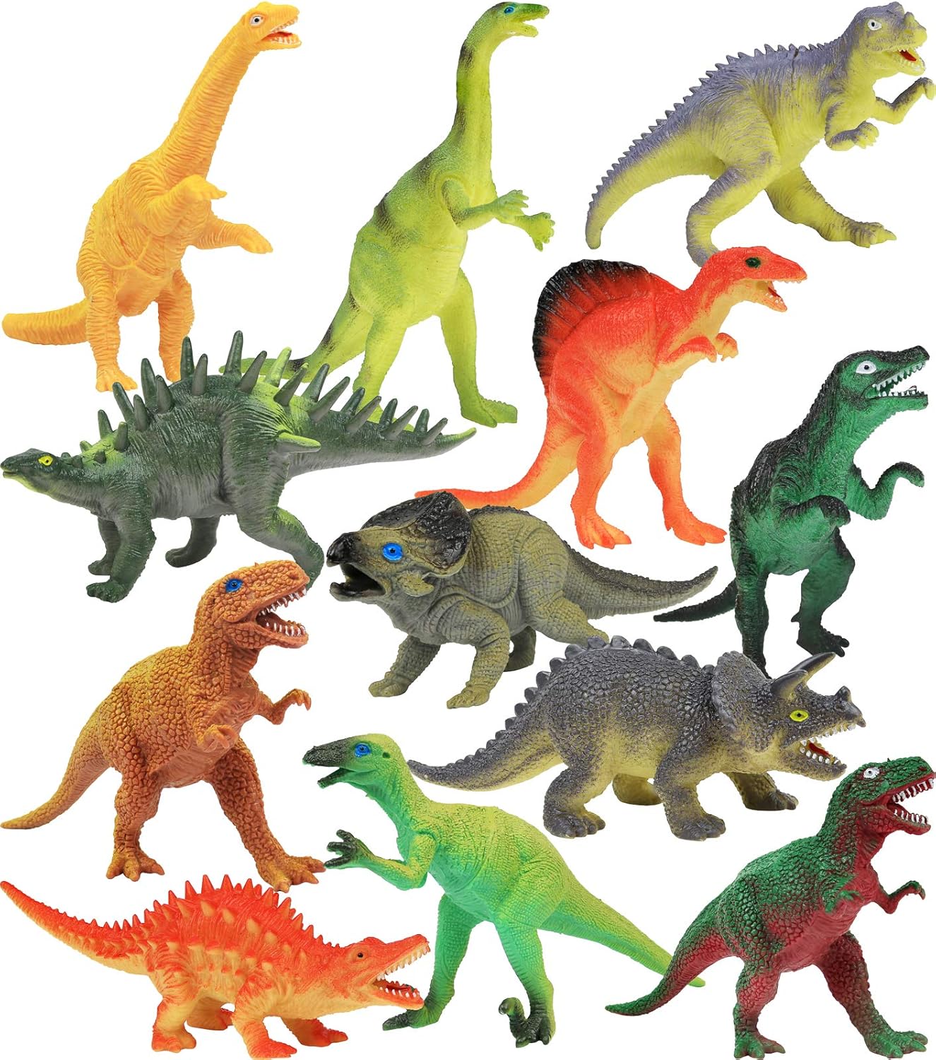 Click N' Play Click N’ Play Dinosaur Figure Toys, Jumbo 7” Inch Dinosaur Playset for