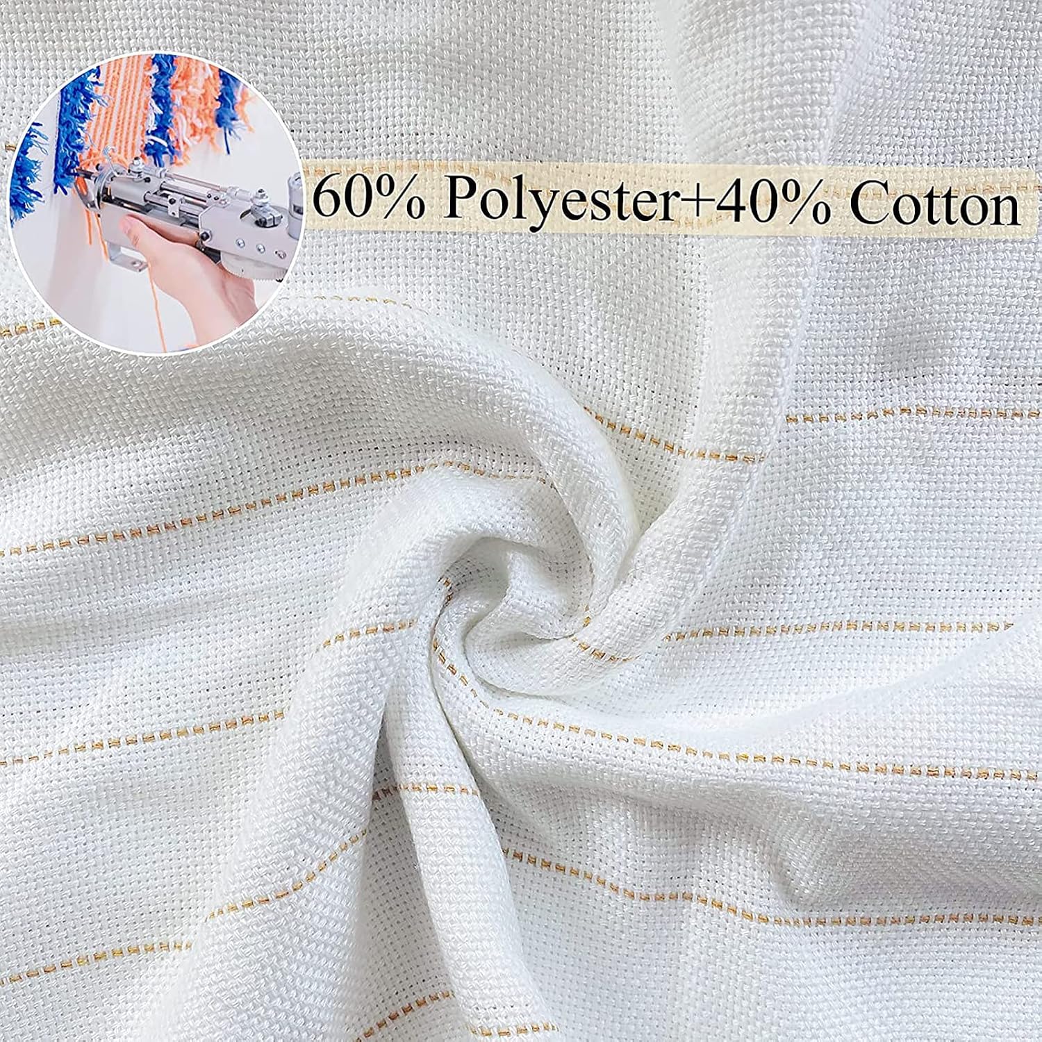 Primary Tufting Cloth Backing Fabric for Using Rug Tufting Guns Width with Marked Lines, Monks Cloth for Tufting Guns, Carpet Punches, Tufting Machines, Machine Embroidery, DIY Needlework (B:2x1.5M)