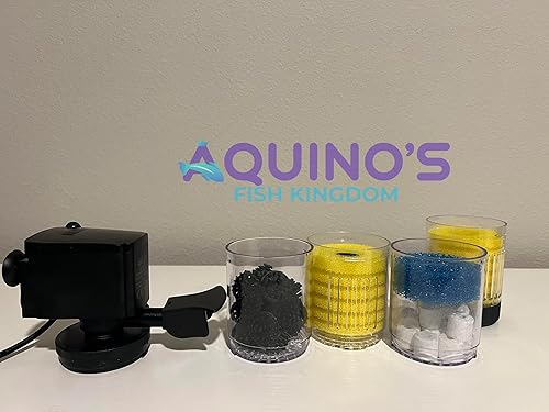 Miniatura 3 de Filtro de acuario para 75-200 galones, potente bomba de agua sumergible de 400 GPH  Sistema de filtración silencioso de múltiples etapas para