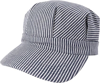 Rothco Hickory Stripe Engineer Cap Vintage Railroad Conductor Train Hat for Costumes & Work