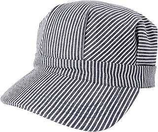 Rothco Hickory Stripe Engineer Cap – Vintage Railroad Conductor Train Hat for Costumes & Work