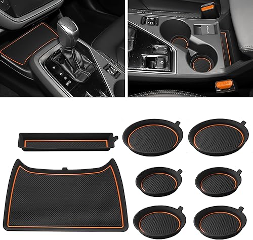 Miniatura 8 de SENSHINE Inserto de portavasos para Subaru Crosstrek Accesorios 2024 Impreza 2024 Accesorios 2024 Forro de consola central, bolsillo de puerta,