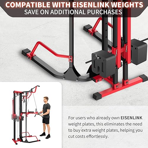 Miniatura 4 de Eisenlink Power Tower Pull Up Dip Station LAT Pull Down Máquinas Equipo de entrenamiento multifunción Gimnasio en casa