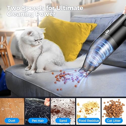 Miniatura 3 de Aspiradora de Mano Inalámbrica - Aspiradora de Coche Portátil Limpiador Inalámbrico con 11000Pa de Succión Potente, 0.54kg de Peso Ligero, Carga