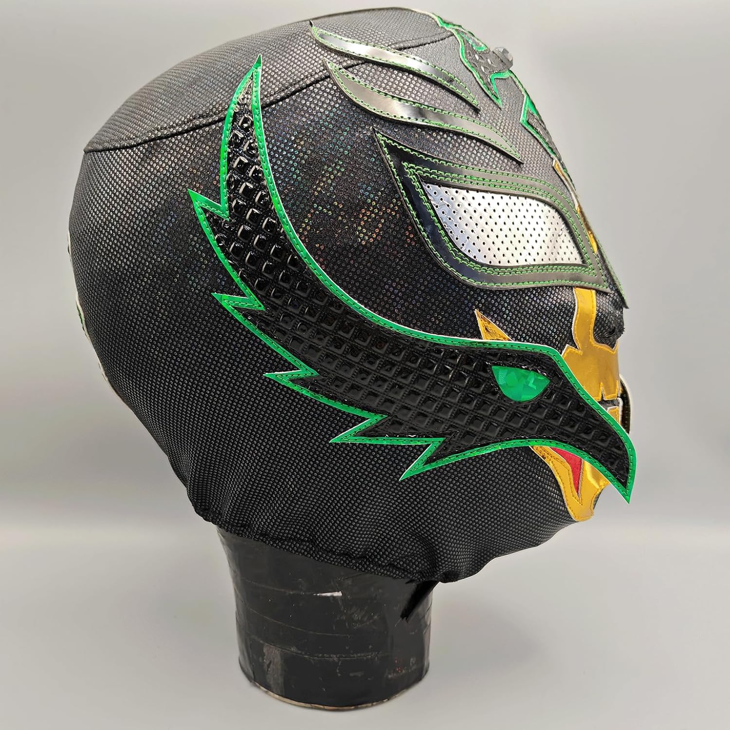 Wrestling MASK Rey Mysterio 619 Luchador Wrestler MASK Lucha Libre Mexicana MASK Black Green Gold