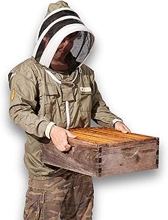 Performance Beekeeping Jacket - Ultra Light Weight, UV Protection and Ventilated, Quick on and Off Design with Velcro and Elastic Cuffs for Beekeepers - X-Large, Olive Green