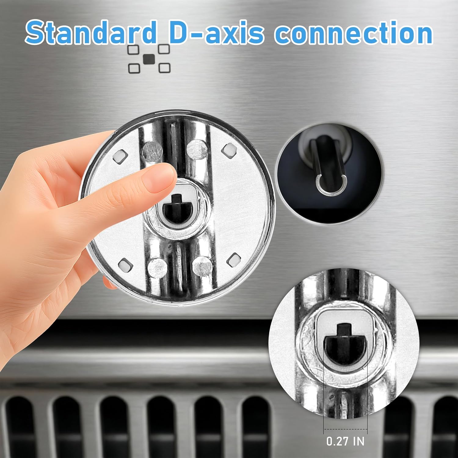 𝗦𝘁𝗮𝗶𝗻𝗹𝗲𝘀𝘀 𝗦𝘁𝗲𝗲𝗹 W10766544 Gas Stove knobs Replacement (5 Pack) for Whirlpool Stove/Oven WFG540H0ES0 WFG540H0ES0 WFG714HLAS0 WFG540H0AH2,Range Oven Burner Knobs Replaces W10430807