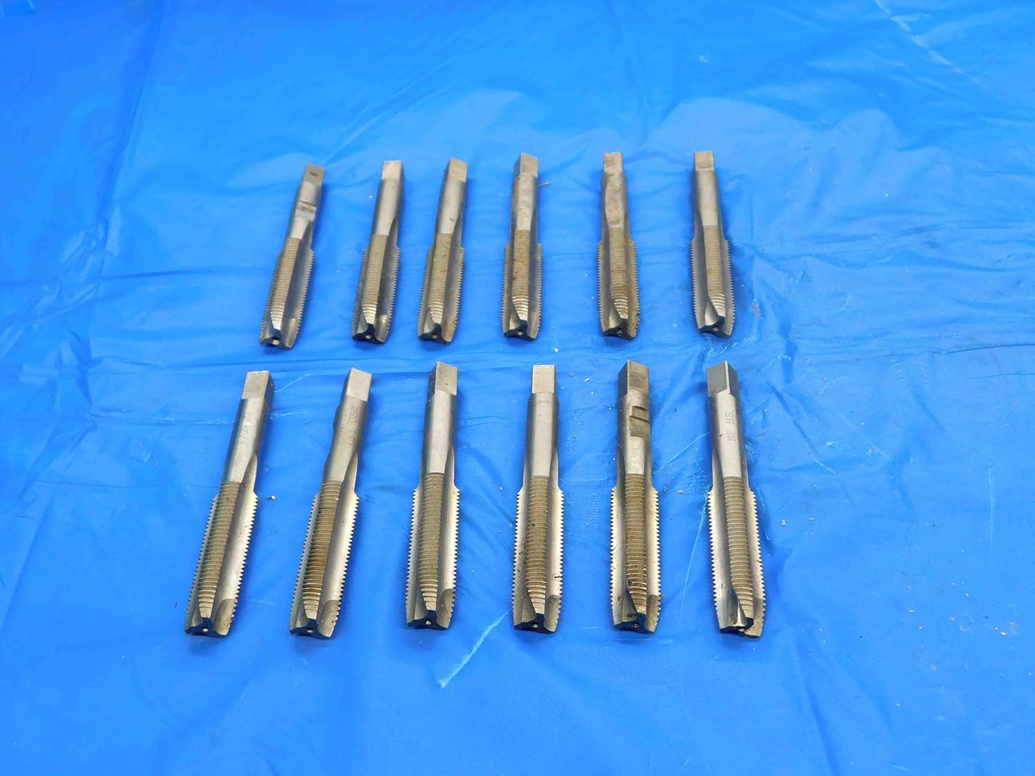 M & J Tooling LLC 12pcs National 1/2 20 NF HSS Spiral Point Plug TAP 3 Straight Flute .5 USA Made - CB1391BY2