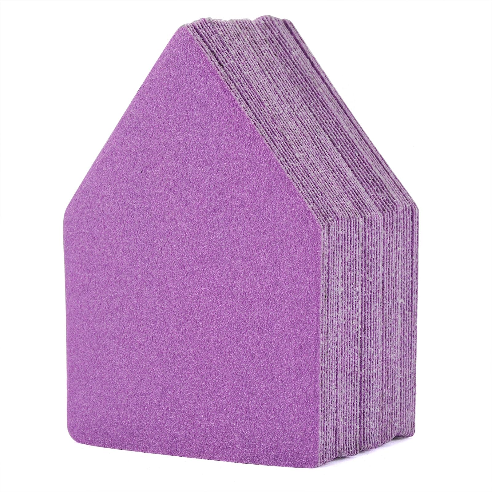 150 Grit Sandpaper 50PCS, 90mm x 65mm Triangle Sanding Sheets, Fits Milwaukee M12 Fuel Sander, Hook & Loop Detail Sander Pads, Ceramic Alumina Abrasive Sand Paper for Wood Finishing, Detail Sanding
