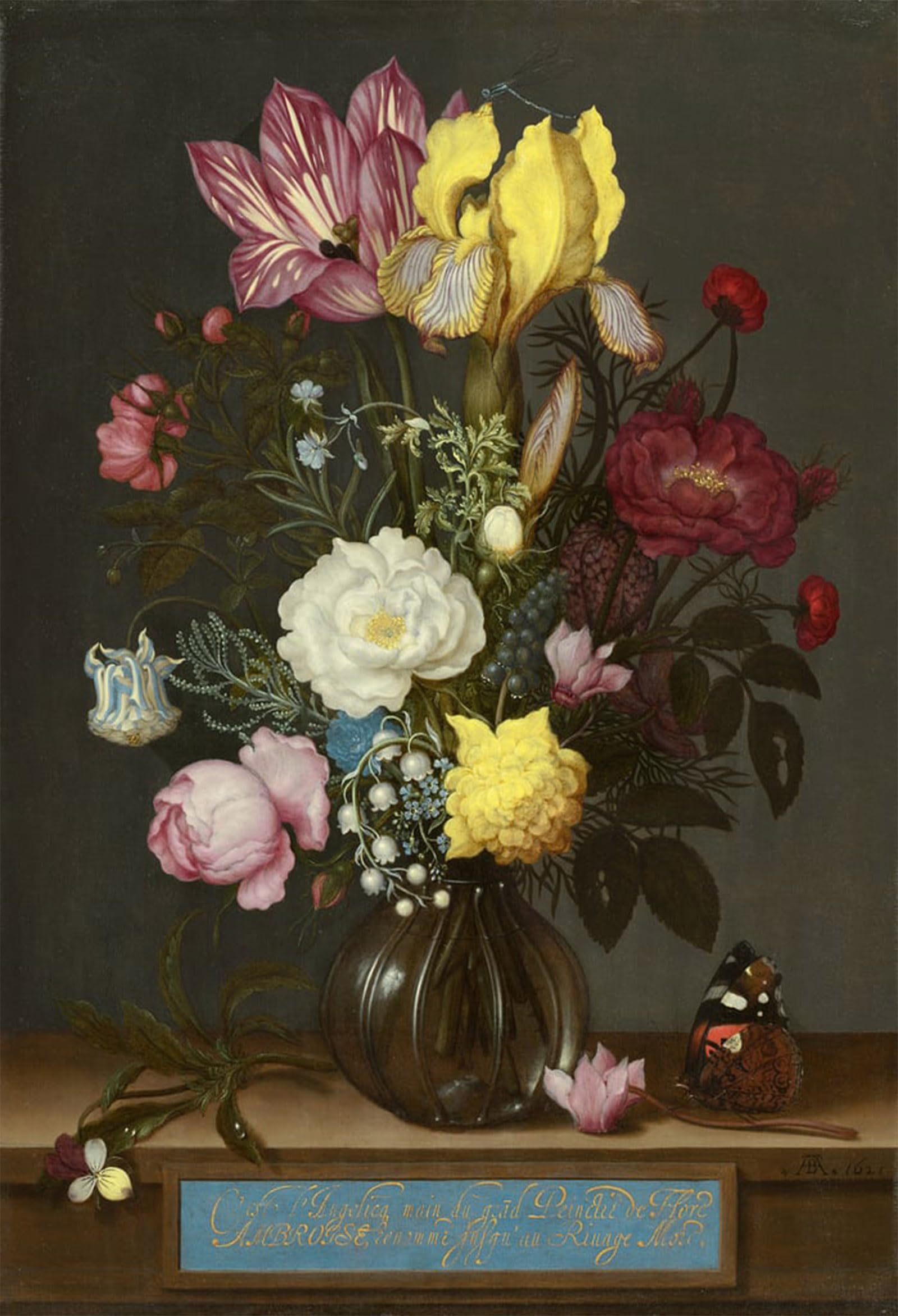 Cuadro de lienzo Ramo de flores Ambrosius Bosschaert de 60x90cm 5