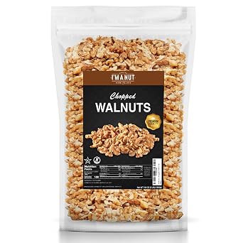 Premium Raw Chopped Walnuts 48oz (3 lb) - 100% Natural, No-PPO, Non-GMO, Batch-Tested Gluten & Peanut Free, Kosher, Small Batch Quality