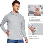 Willit Men's Sun Protection Hoodie UPF 50+ Fishing Hiking Shirt Long Sleeve SPF UV Shirt Rash Guard Lightweight