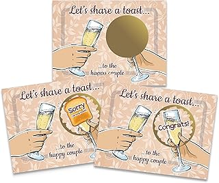 My Scratch Offs - 26 Pack Elegant Wedding Toast Scratch Off Game Cards Perfect for Bridal Shower Games, Wedding Reception, Bridal Party Favors - Fun and Easy Game Cards