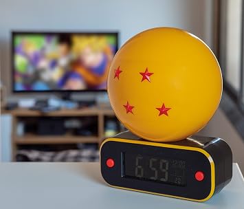 Teknofun Dragon Ball Z Alarm Clock and Speaker, Yellow, Black, Red, 16