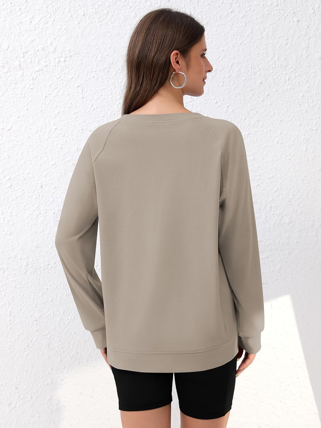 Women's Long Sleeve Crew Neck Workout Sweatshirts Loose Casual High Low Tunic Pullover Tops 2025 Fall Clothes - Image 5