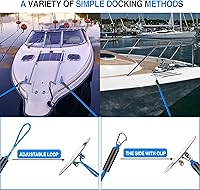 Vista 5 de Accesorios para barco de línea de muelle bungee - Pontón, moto acuática, accesorios de kayak con clip de acero inoxidable 316