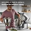 Kenwood Titanium Chef Baker XL, Kitchen Machine with K-Whisk, Stand Mixer with Kneading Hook, Whisk and 6,7L Bowl, KVL85.004SI Power 1200W, Silver
