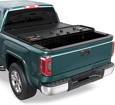 6FT Hard Tri Truck Bed Tonneau Cover Compatible for 2015-2026 Chevy Colorado Pickup Aluminum Bed 72 inch w/Secure Clamps