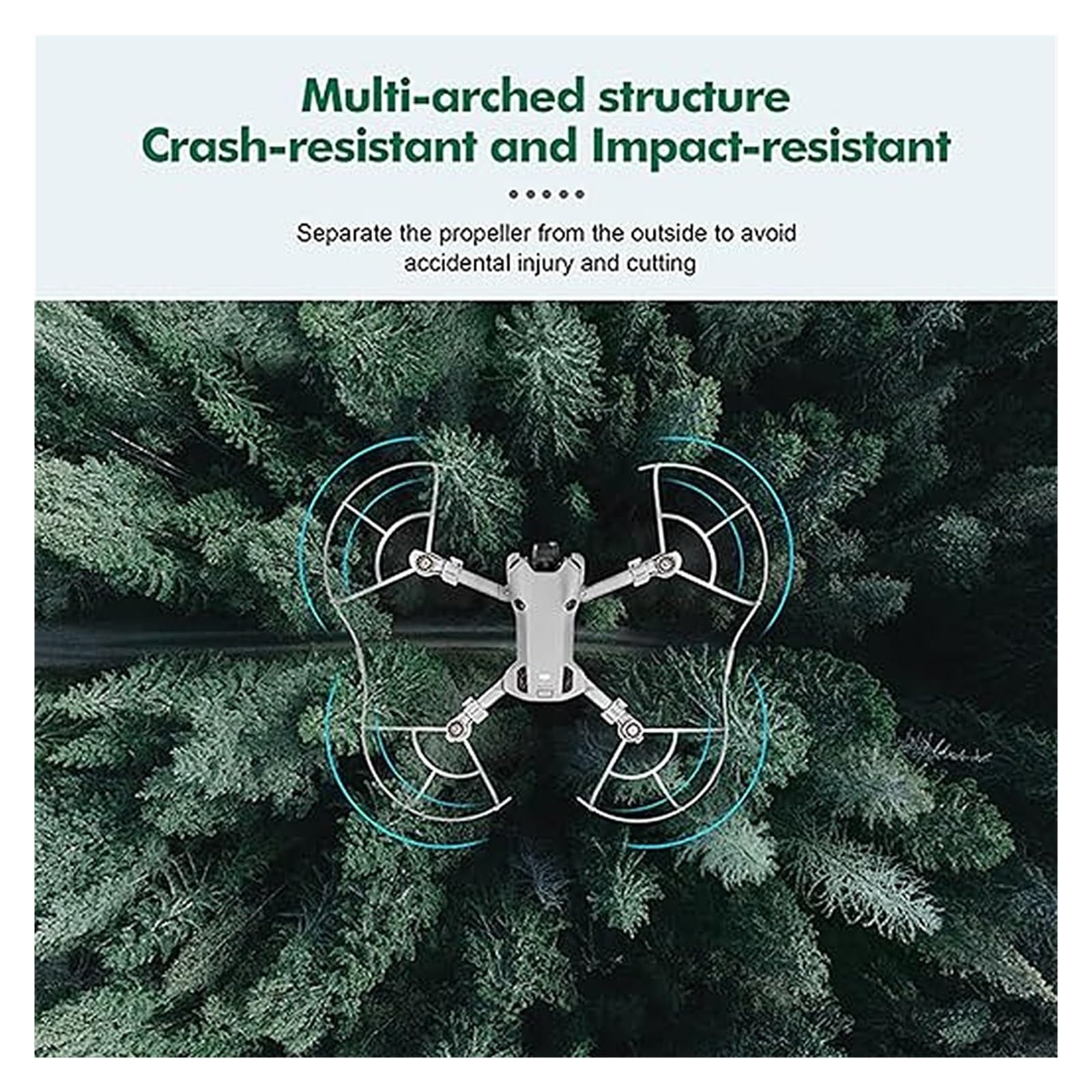 Compatible con Piezas de Dron Mini 5 Pro, Cubierta Protectora Parachoques ala Hoja, Protector hélice anticolisión(Set A)