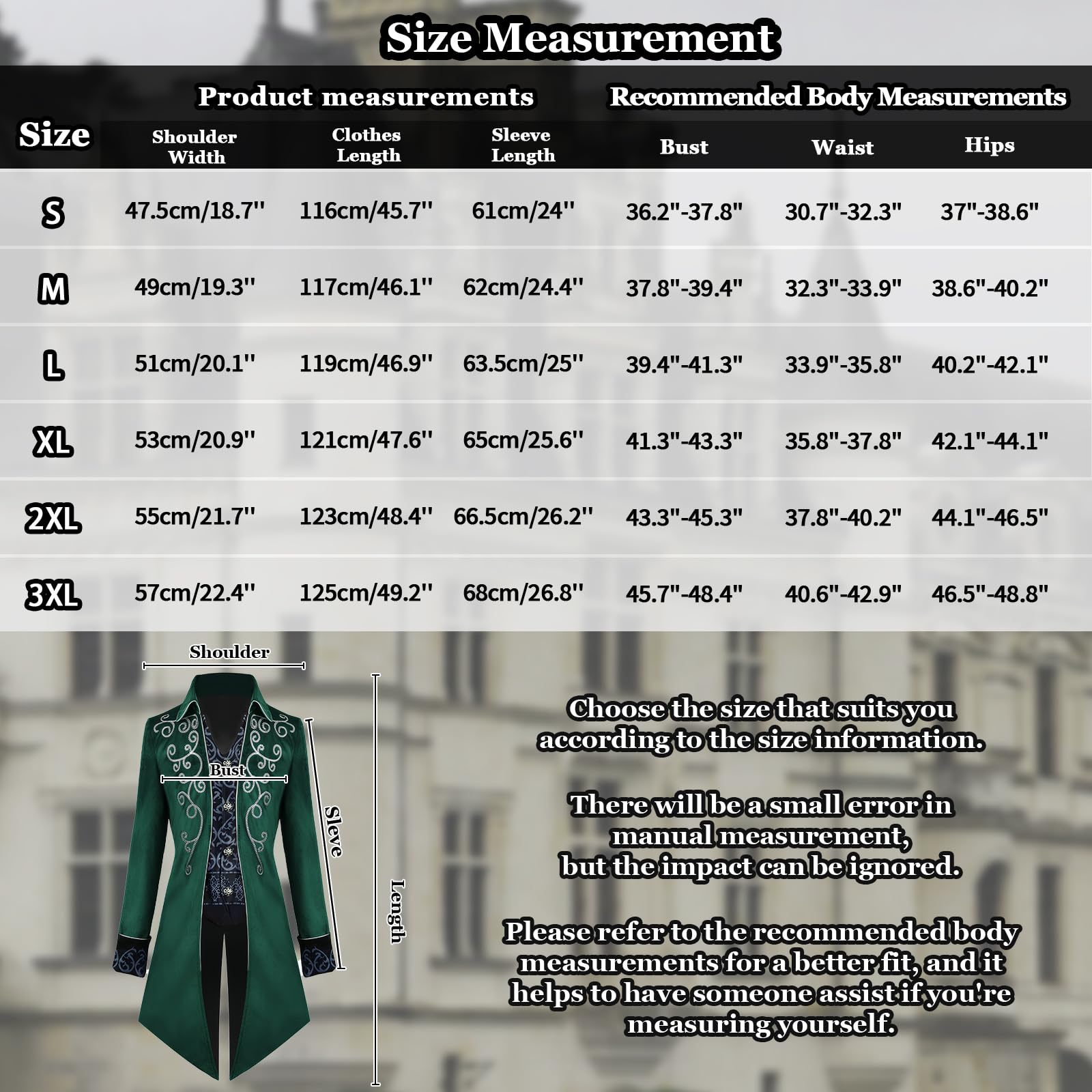 Steampunk, cappotto da uomo con frack gotico, retrò, medievale, rinascimentale, gonna vittoriana, costume per cosplay di Halloween
