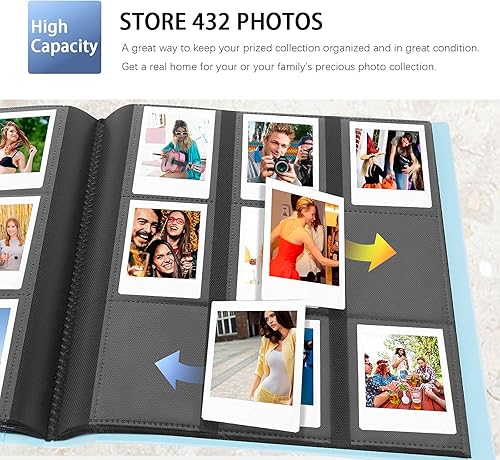 Miniatura 9 de Paquete de 2 álbumes de fotos de 432 bolsillos para cámara Fujifilm Instax Mini, Polaroid Snap Snap Touch PIC-300 Z2300, cámara instantánea Instax