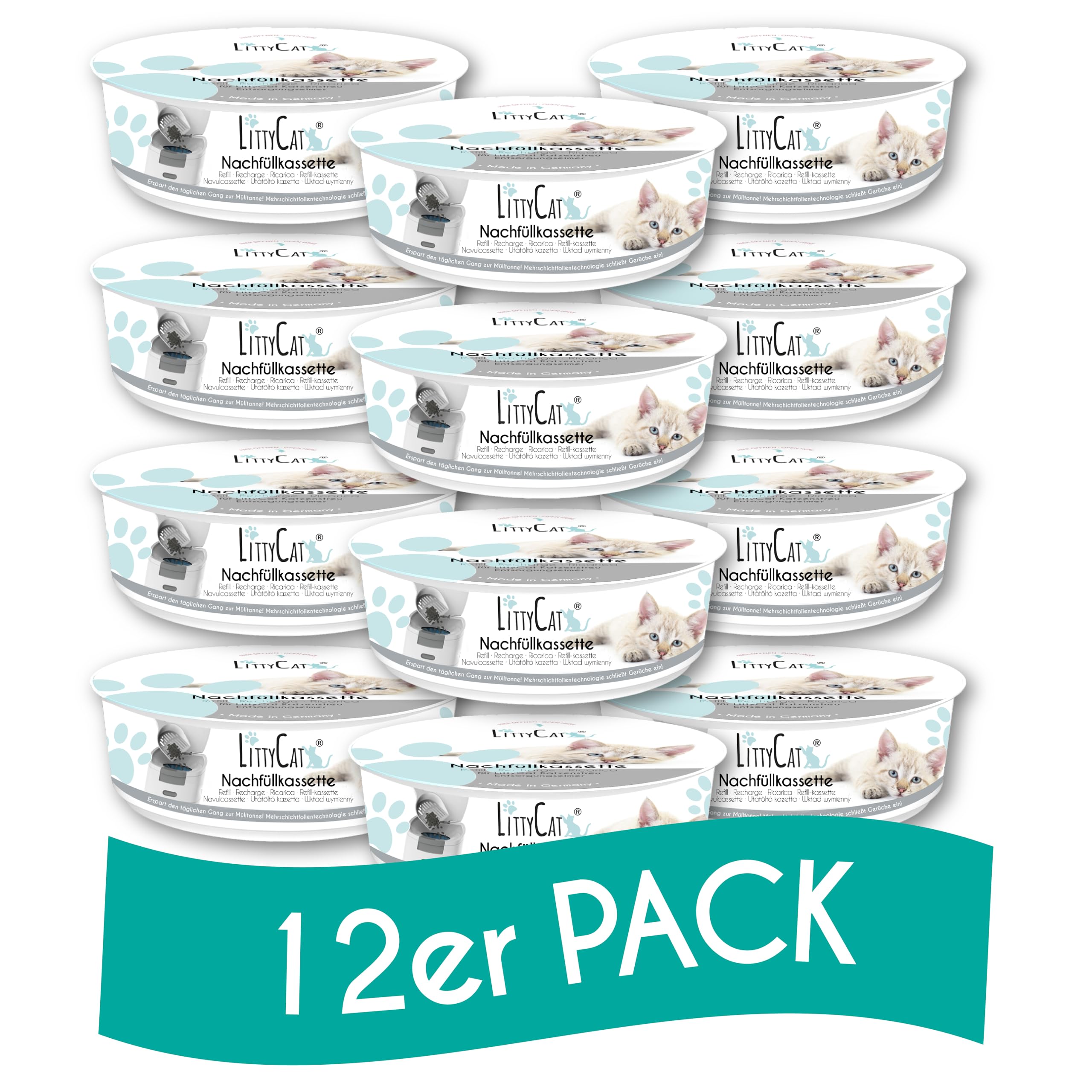 LittyCat - 6 nieuwe navulcassettes / 6 new refill packs - Katten-accessoires