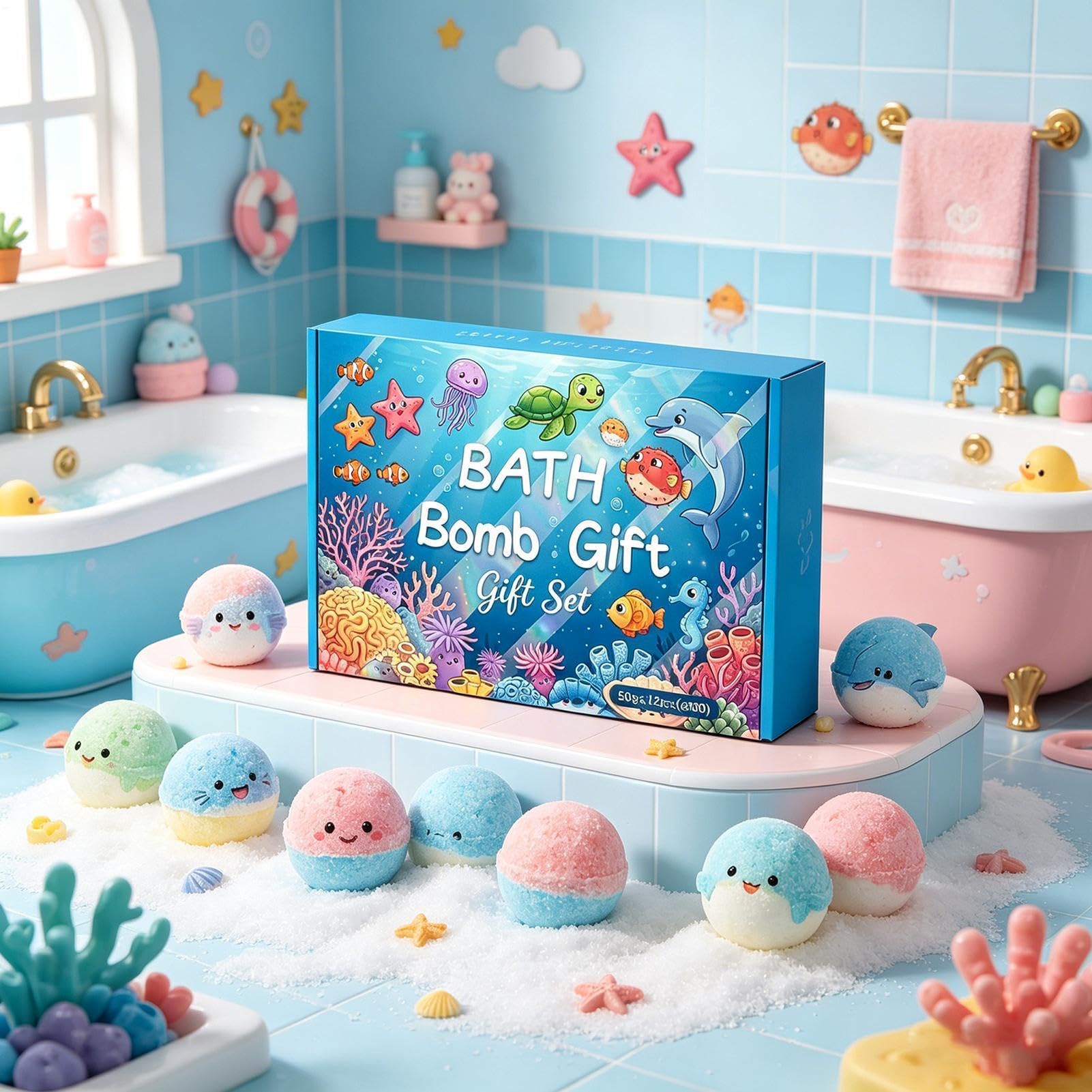 Bola De Baño Burbujeante 12 Piezas Juego De Burbujas Y Colorido
