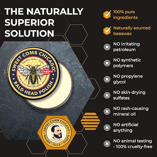 Miniatura 3 de Esmalte de cabeza calva Esmalte para después del afeitado para hombres, hidratante impermeable para cabezas calvas, ideal para el día del padre,