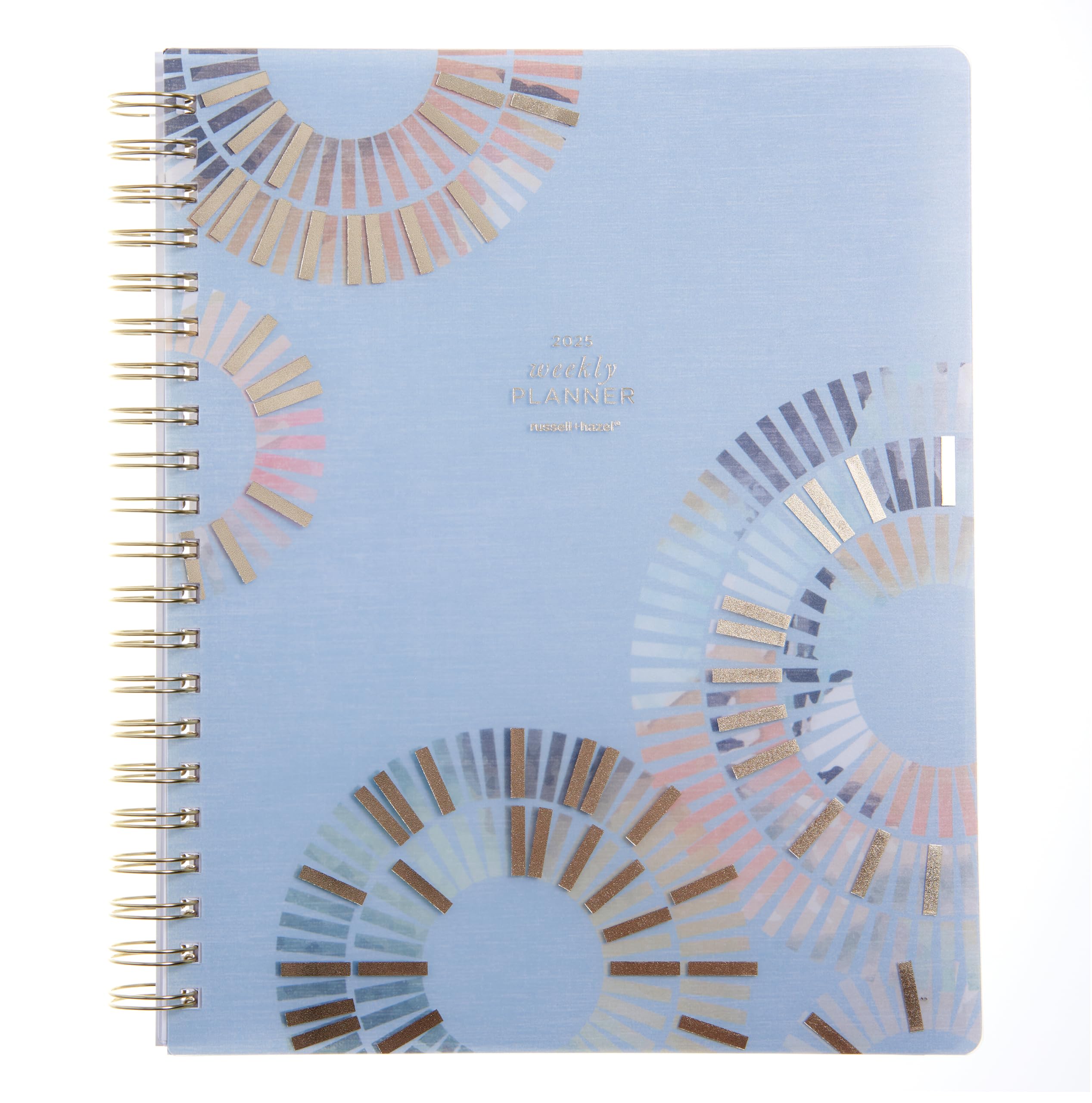 RUSSELL+HAZEL2025 Spiral Burst Weekly Planner, 12 Month Calendar (January 2025 – December 2025), 9.125" x 11.25” (100613)