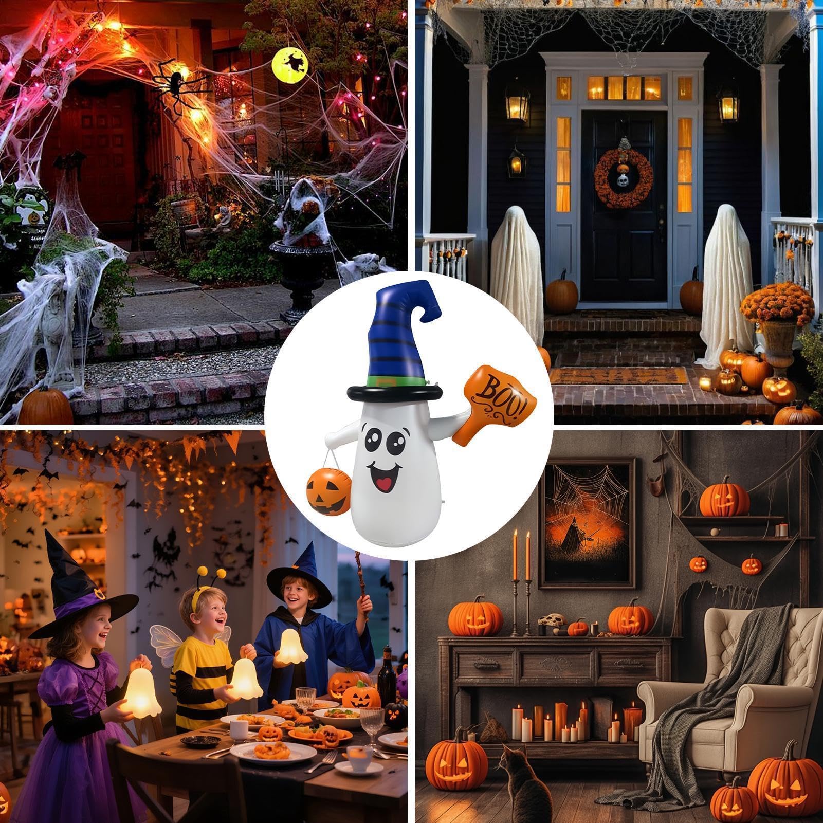 Chapeau gonflable décoratif pour Halloween en plein air et