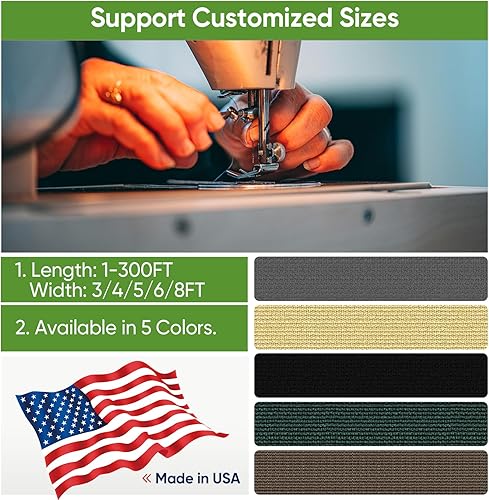 Miniatura 8 de Amagenix Rejilla para valla de privacidad verde oscuro de 4 x 50 pies con ojales de latón, cubierta protectora de malla resistente para jardín al