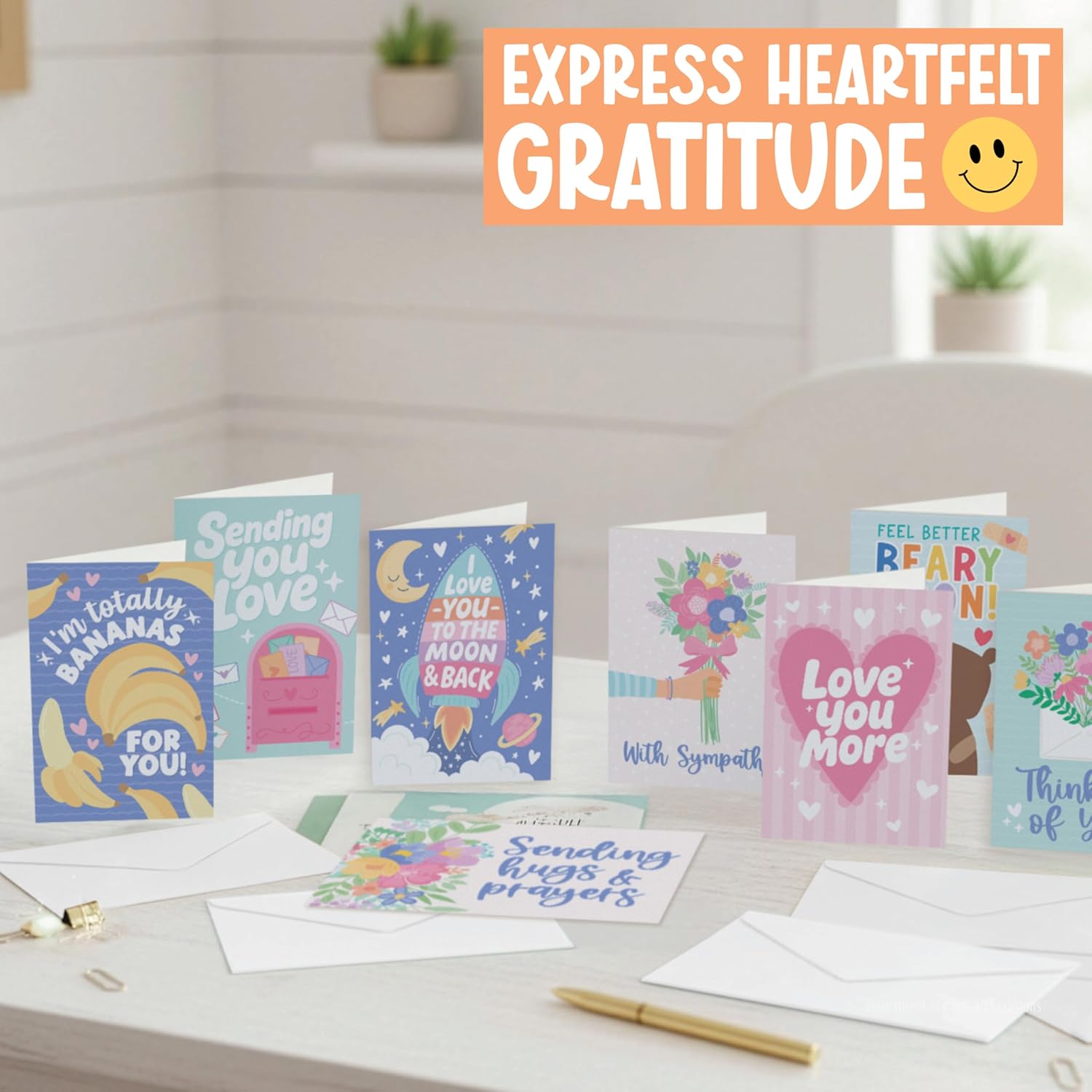 Hadley Designs Assorted Cards With Envelopes All Occasion - 54 Bulk Greeting Cards For All Occasions, Mixed Greeting Card Assortment, Birthday, Thank You, Congrats, Sympathy, Holiday Variety Card Pack - Image 8