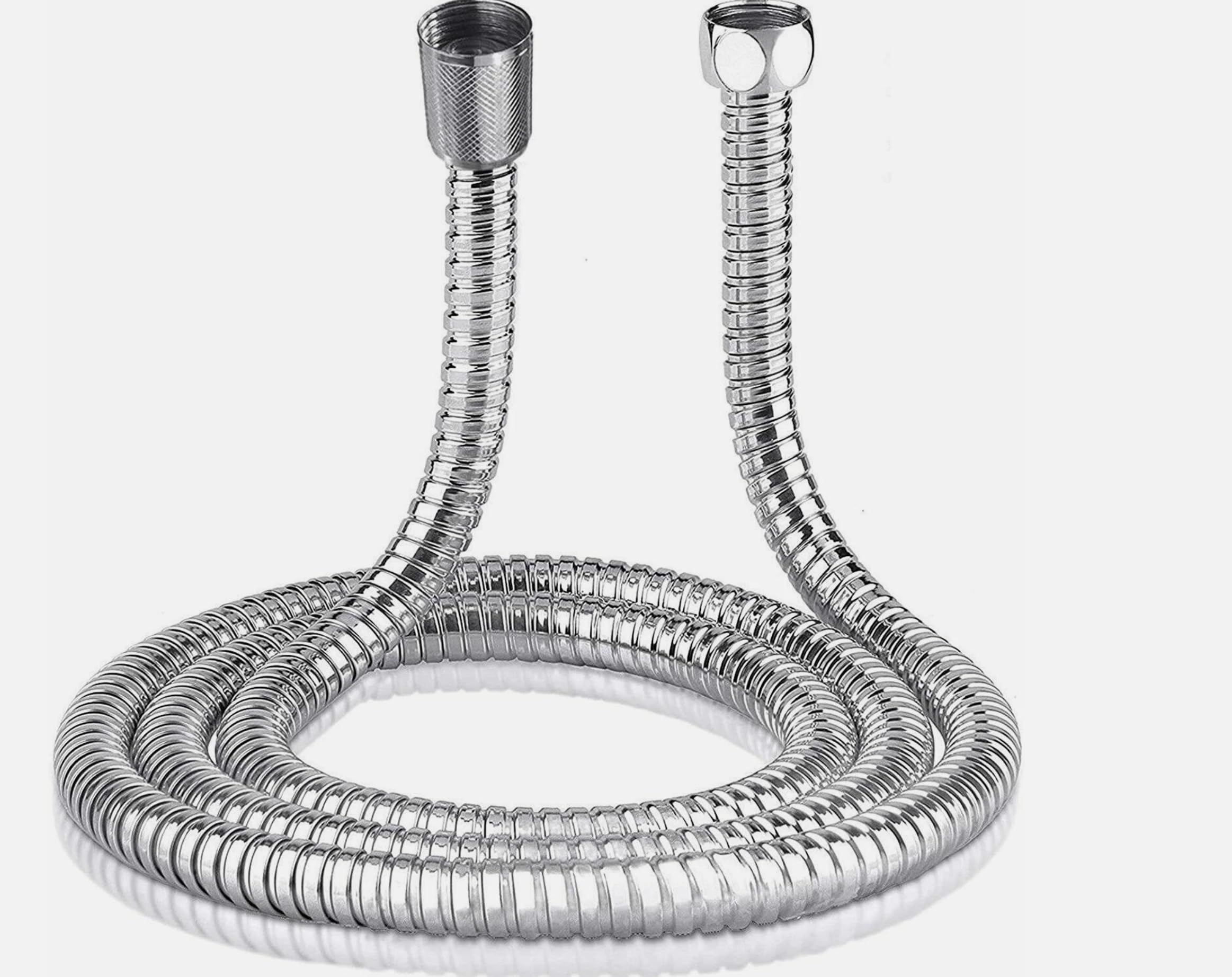 Housler Chrome Housler® Quality,1.5M Long Standard Size ,Stainless Steel, Brass Nuts, Finish Shower Hose